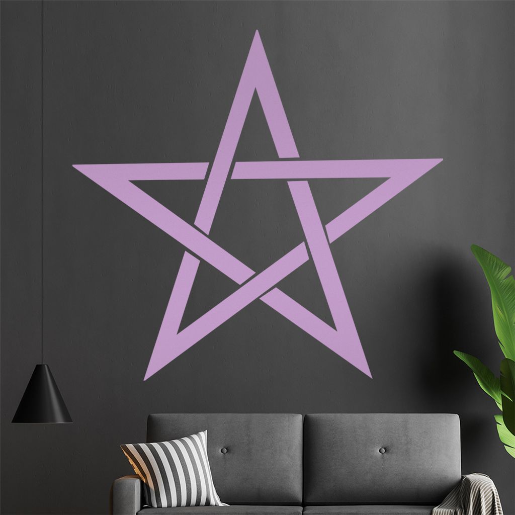 Pentagramm Wandtattoo in 6 Größen - Wandaufkleber Wall Sticker - Dekoration, Küche, Wohnzimmer, Schlafzimmer, Badezimmer