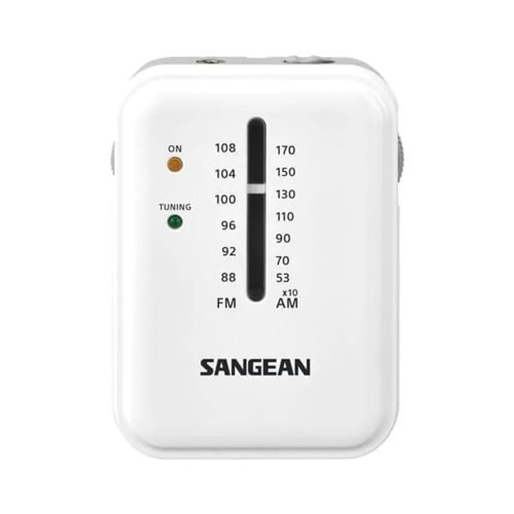 Petite Radio AM FM Portable Sangean SR32WHITE pour Randonnée et Voyage