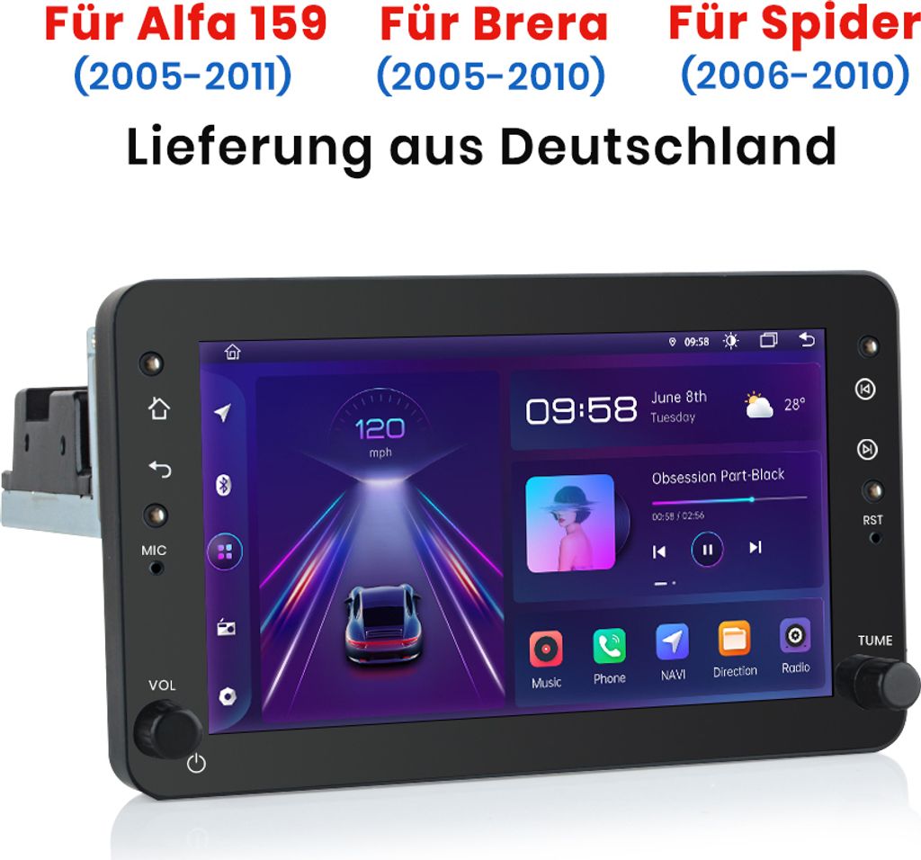 Für Alfa Romeo 159 Sportwagen Brera Spider Android Obrázok produktu 2