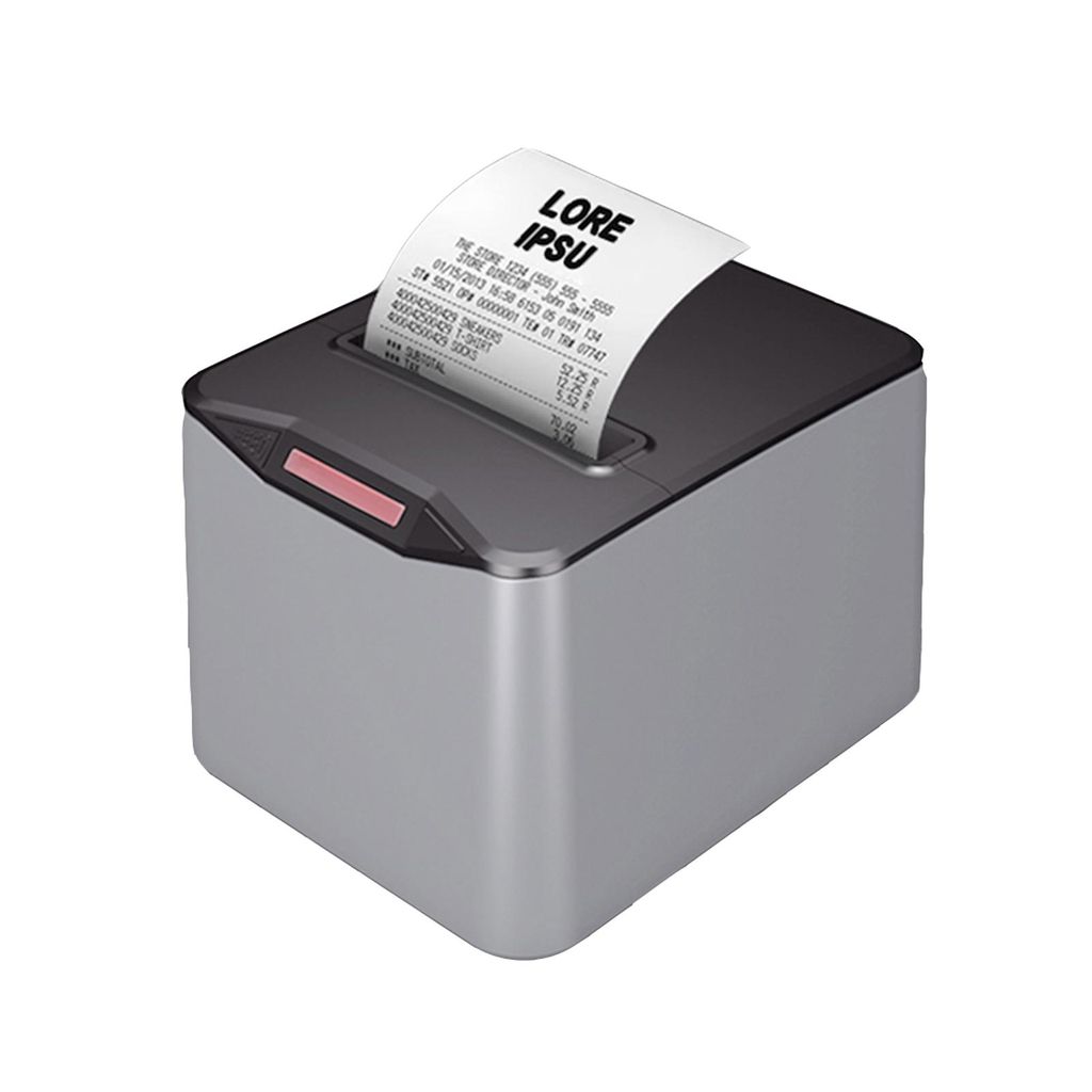 Bisofice Thermal Receipt Printer 80mm Desktop Direct Thermal Printing USB+LAN Connection High Speed with Auto Cutter Large Paper Bin Support ESC/POS