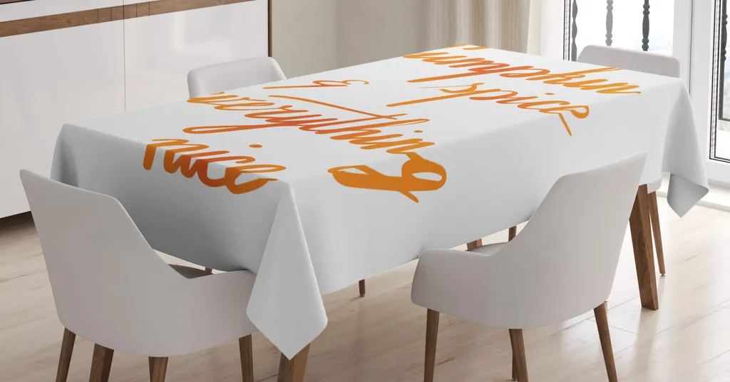 Tovaglia Zucca ABAKUHAUS 140x240 cm | Stile Autunnale Rosso e Calendula