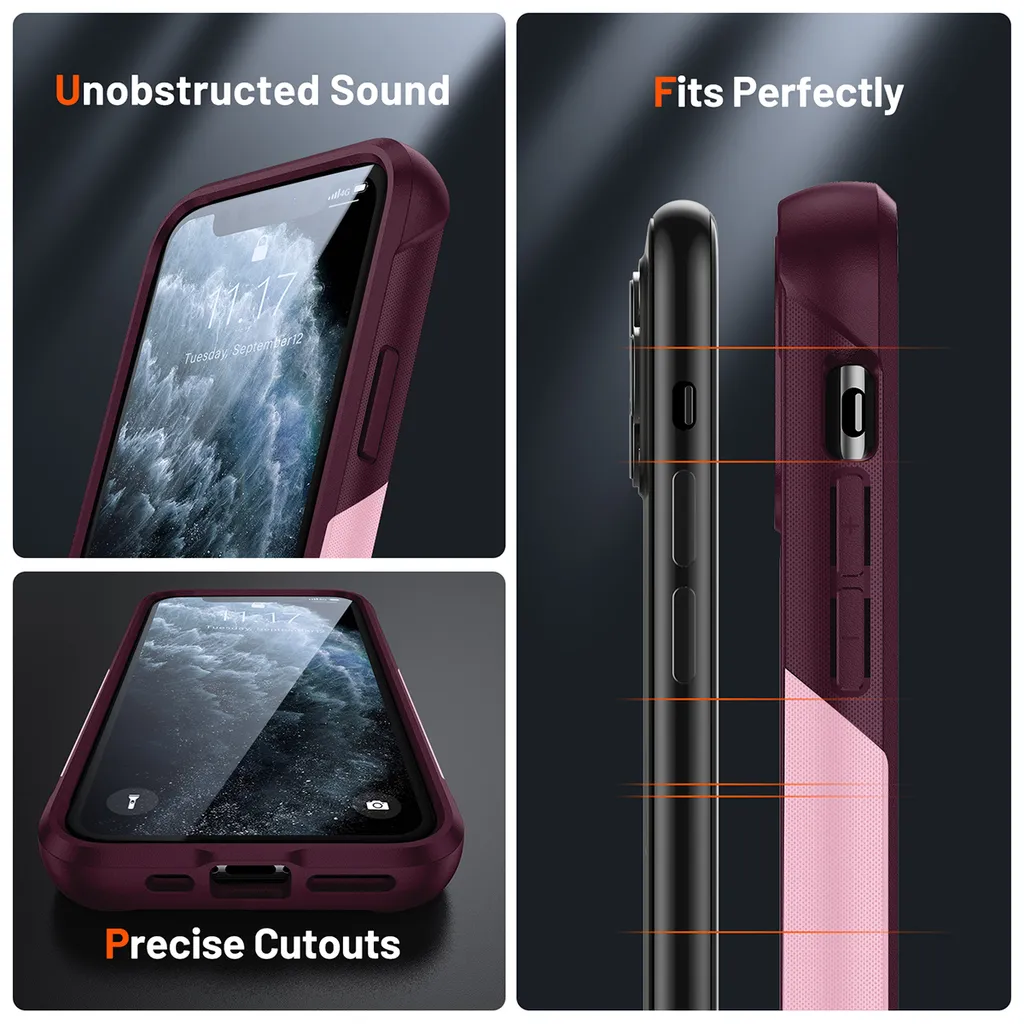 Cover Ibrida iPhone 11 Pro Max Rosa Rosso - Design Sicuro - 6