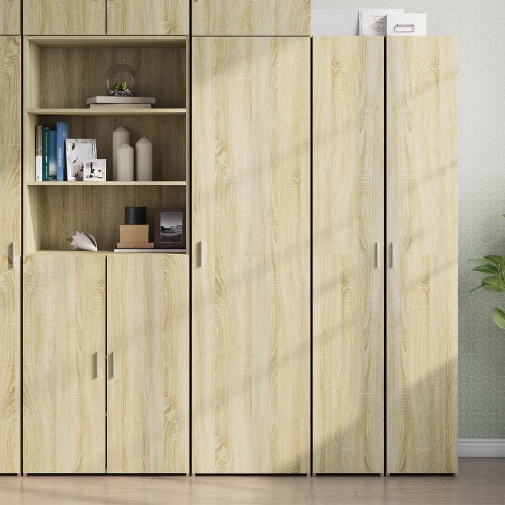 vidaXL Highboard Sonoma-Eiche 50x42,5x185 cm Holzwerkstoff