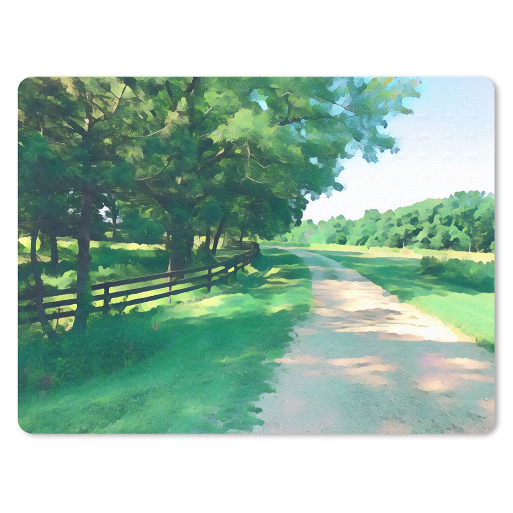 MuchoWow Mauspad Mousepad Sommer - Malerei - Aquarell 40x30 cm - Mousepads - Maus Mat - Pad - Mausunterlage - Anti Rutsch