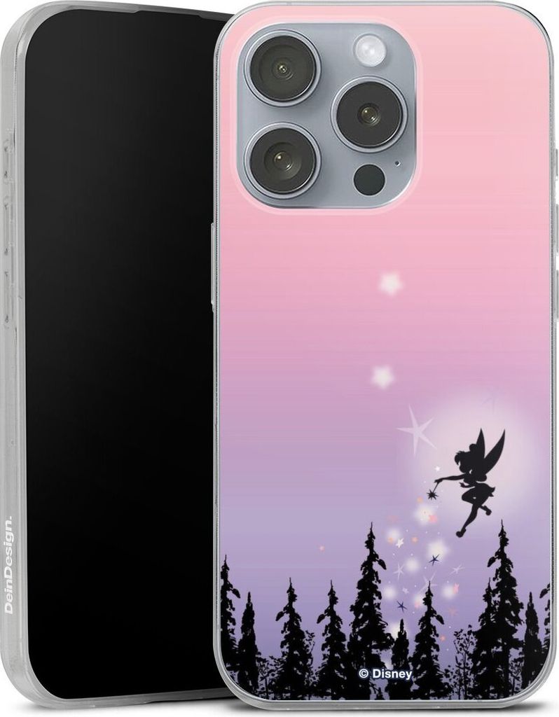 DeinDesign Slim Hülle für Apple iPhone 16 Pro Silikon Case Ultra Dünn Handyhülle Disney Offizielles Lizenzprodukt Tinkerbell