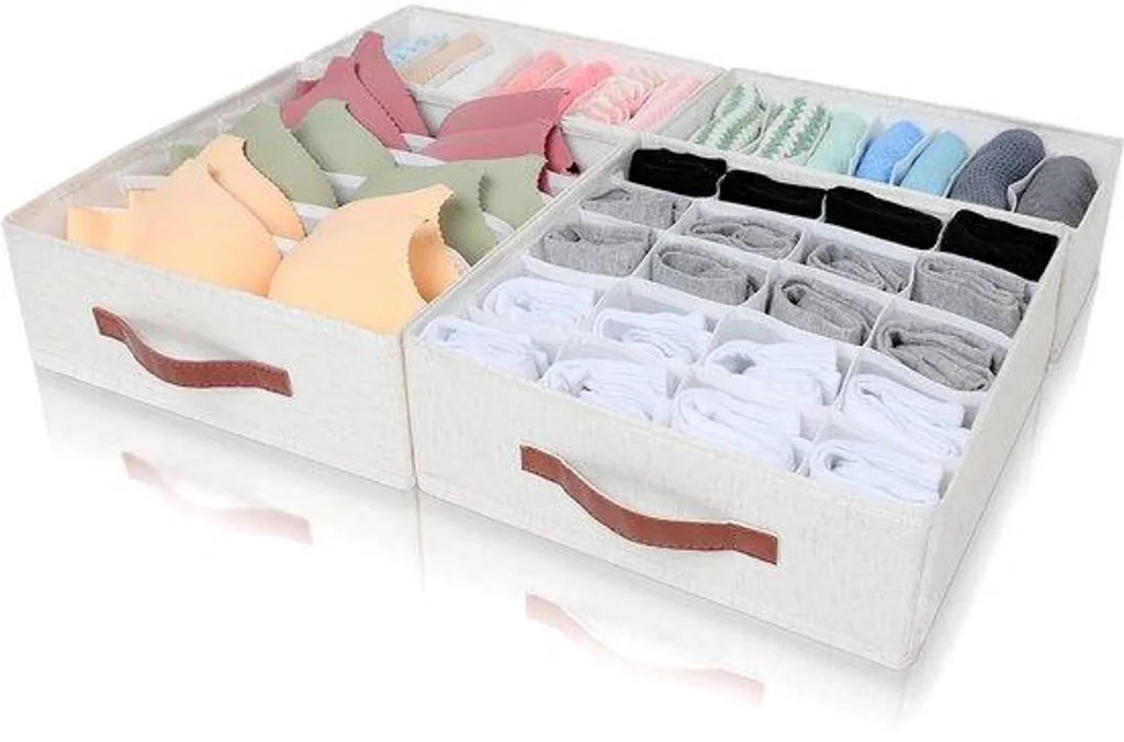 Organiseur en tissu pour armoire pliante lot de 2 pour sous-vêtements
