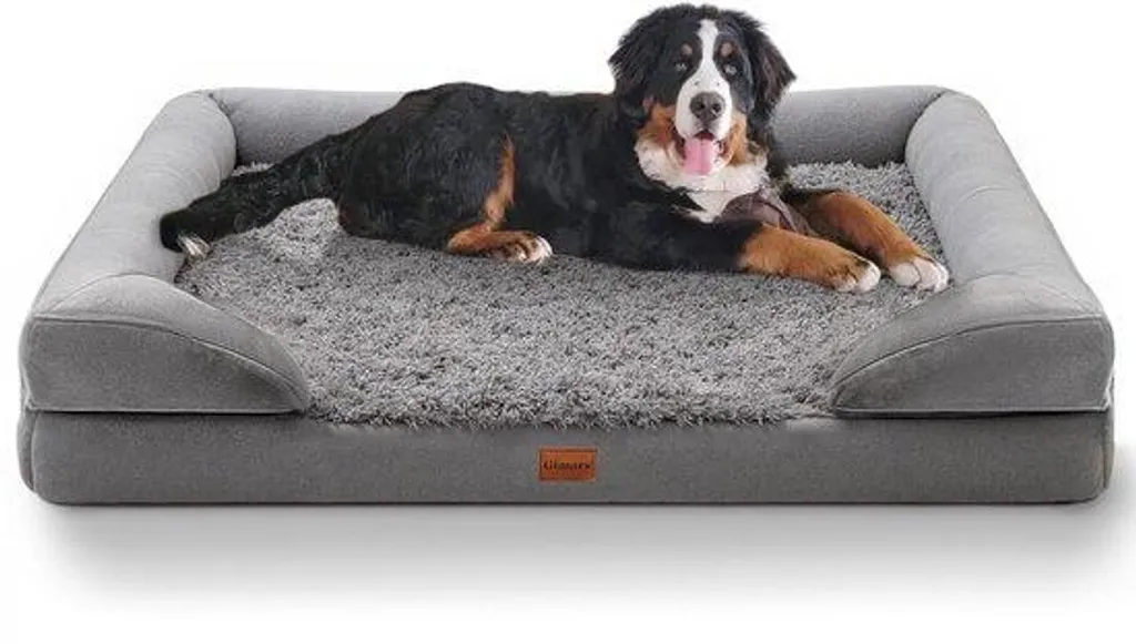 Lit pour chiens de grande taille avec rembourrage orthopédique XL Noir