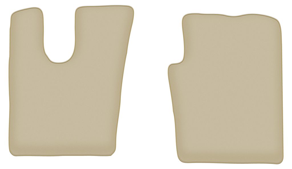 Velours-Fußmatten PREMIUM beige passend für Scania R (2018-, Lkw) – mit Befestigungen – passgenau