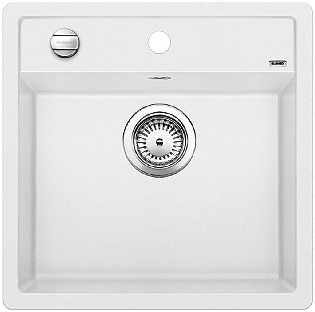BLANCO DALAGO 5-F flächenbündige Spüle / SILGRANIT / Weiß / Excenter