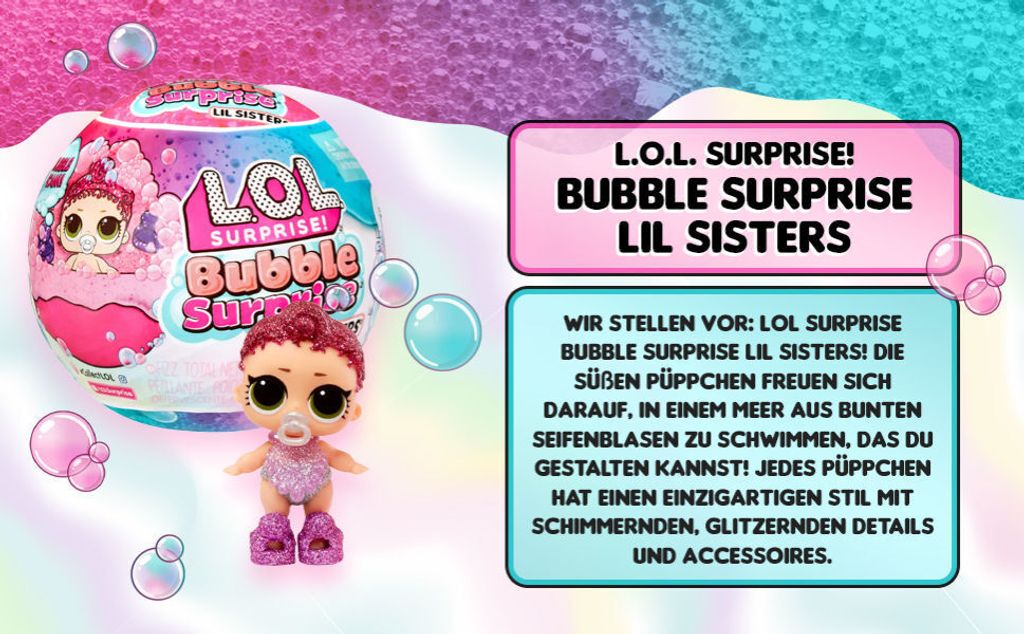 L.O.L. Surprise Bubble Surprise Lil Sisters Asst  119791EU Produktbild 3