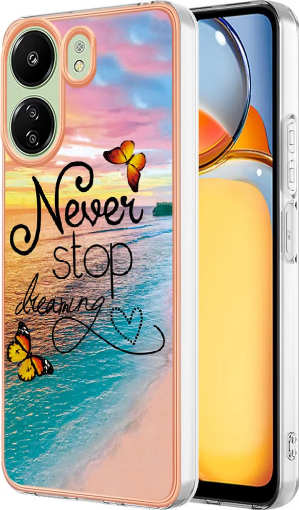 Custodia Antiurto Xiaomi Redmi 13C 4G / Poco C65 TPU Rinforzato Oro