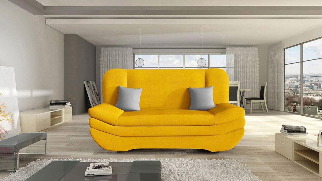 MIRJAN24 Schlafsofa Weronika Premium, Sofa mit Schlaffunktion und Bettkasten (Farbe: Venus Velvet 2916 + Venus Velvet 2921)