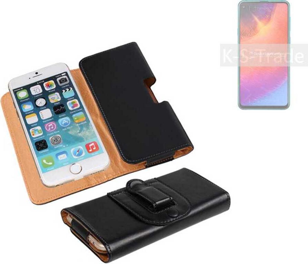 K-S-Trade Schützhülle Handyhülle kompatibel mit Samsung Galaxy A9 Pro (2019) Holster Gürtel Tasche Schutzhülle Handy-Tasche Smartphone Case