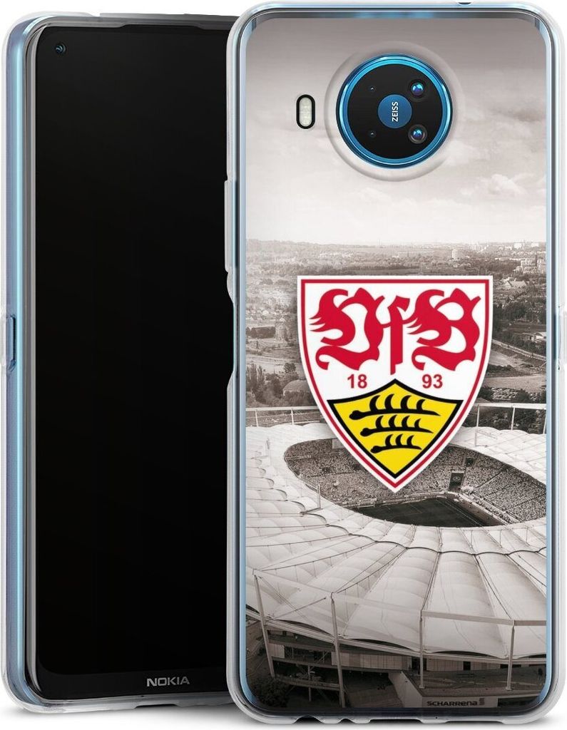 DeinDesign Handyhülle für Nokia 8.3 5G Silikon Hülle Case Smartphone Schutzhülle Offizielles Lizenzprodukt Stadion VfB Stuttgart