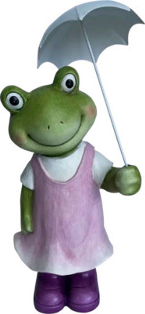 Dekofigur Frosch Lafiora 16 x 45 cm weiß lila grün