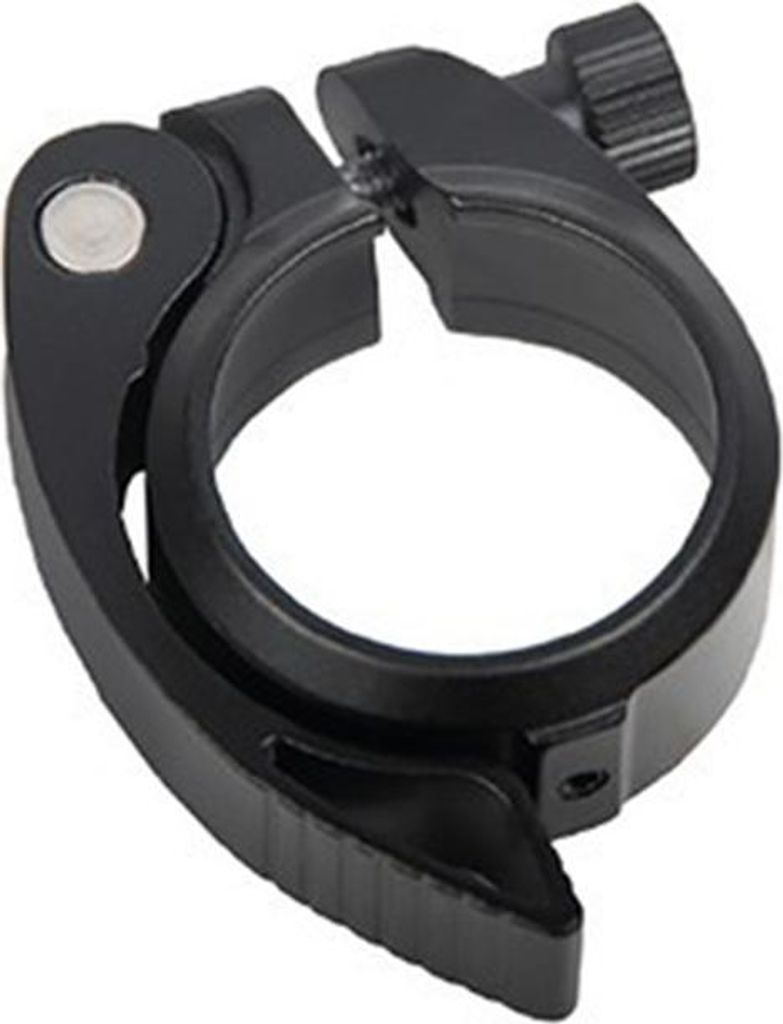 Ergotec Sattelstütz-Klemmring SCQ-200 sw, Alu, Ø34,9mm, mit Schnellspanner