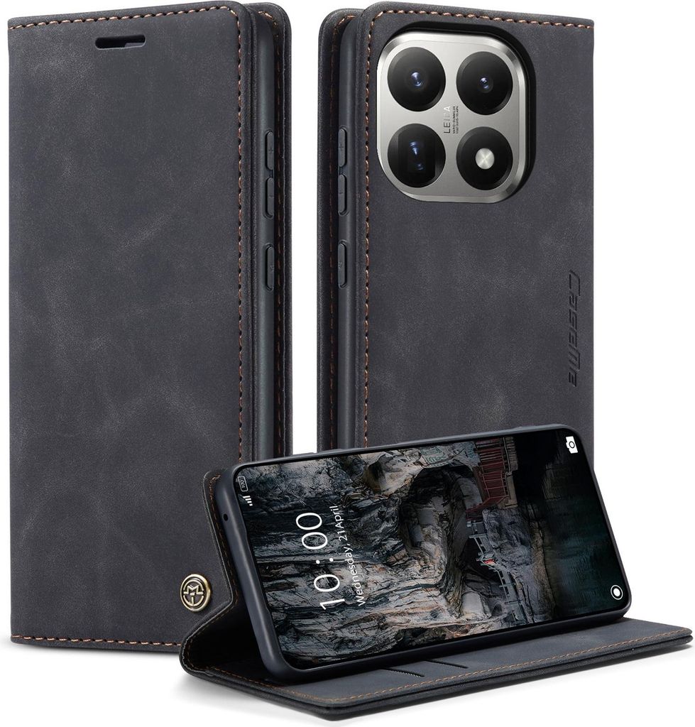 Xiaomi 15T Hülle - CaseMe 013 Klapphülle - Schwarz Produktbild 
