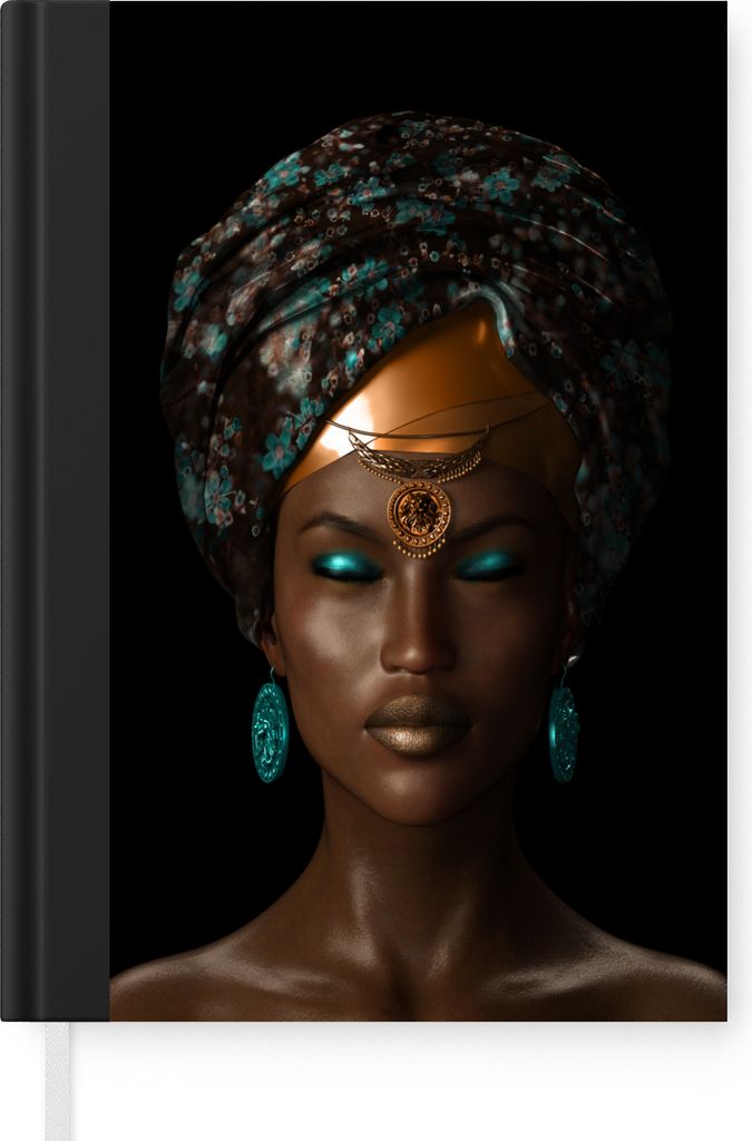 MuchoWow Notizbuch Tagebuch Haushaltsbuch Notebook A5 Frauen - Accessoires - Blau - Notizblock - Notizheft - Notebook - Schreibblock - Papier