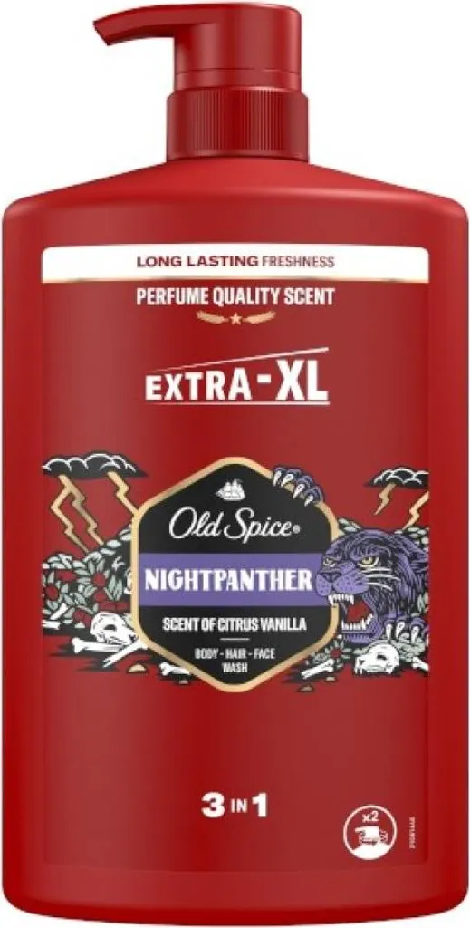 Soin Lavant Homme 3-en-1 NightPanther - Gel Douche Corps Cheveux et Visage