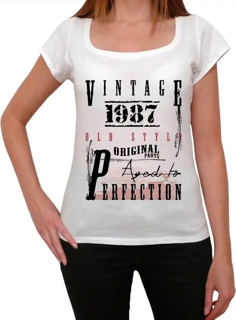 Damen Grafik T-Shirt Originalteile in Perfektion gealtert 1987 – Original Parts Aged To Perfection 1987 – Geschenk 37. Geburtstag Jahrestag 37 ...