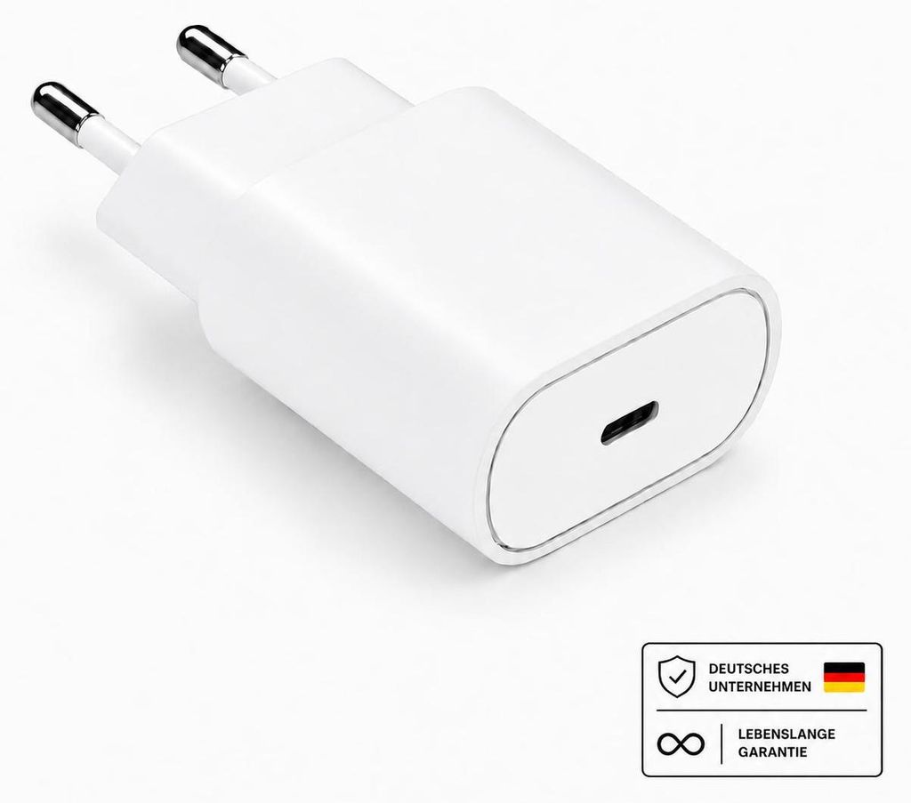 25W USB-C Ladegerät mit Kabel – Netzteil, Adapter & Produktbild 