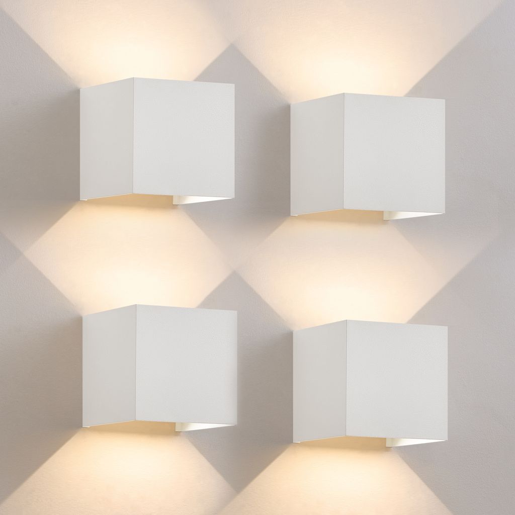 ZMH 4 Stück LED Wandleuchte Aussen 5W Weiß Wandlampe Produktbild 