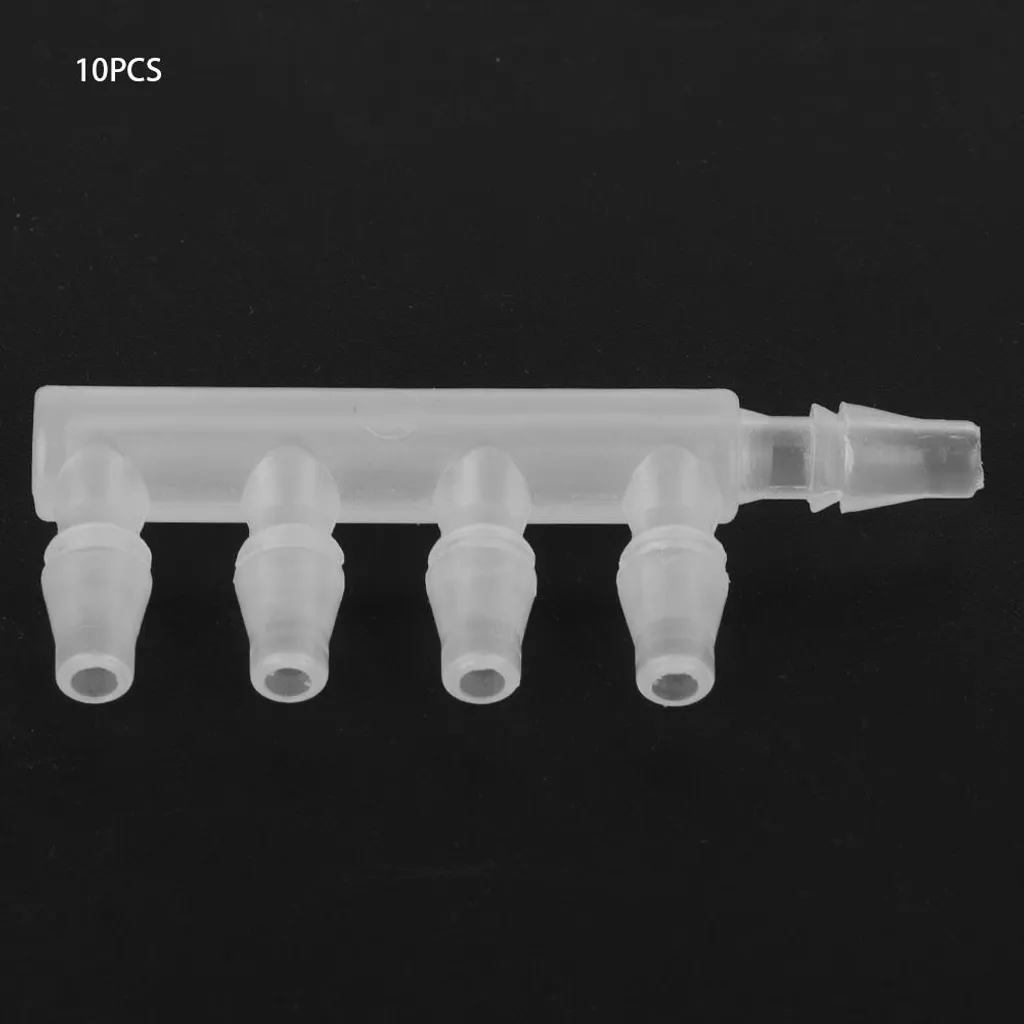 Sourcingmap Connettori Per Tubo Aria Acquario A 2 Vie - Plastica Trasparente, 10 Pezzi, 5 Mm