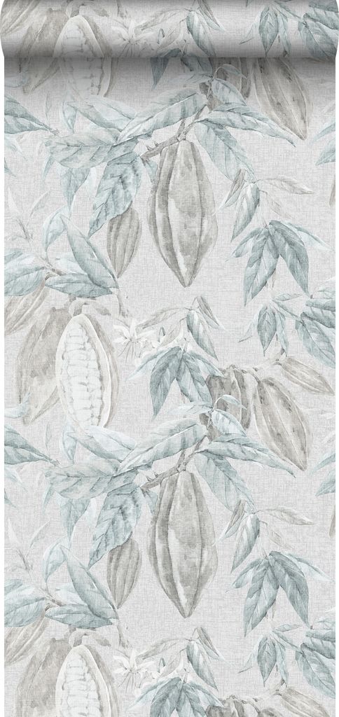 Sanders & Sanders Tapete Obst Graublau 53 cm x 10 m