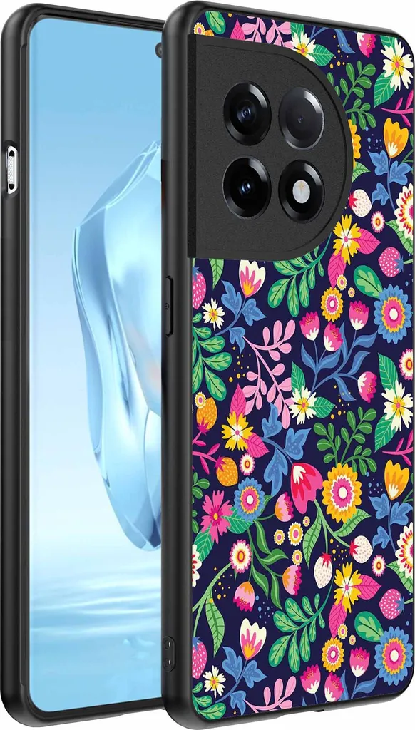 Adatto per OnePlus 12 Custodia per telefono con stampa floreale - Custodia in TPU con design floreale - Smartphonica