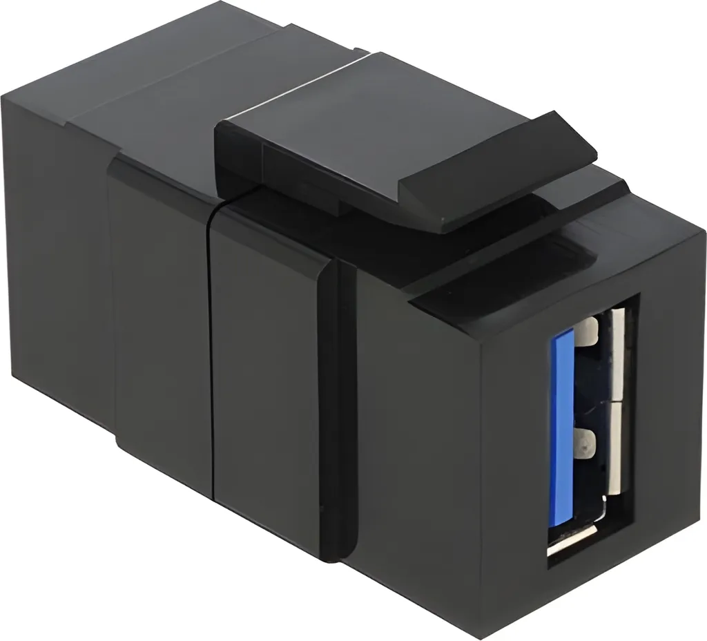 Modulo Keystone USB 3.0 Nero Delock 86369 | Qualità Professionale 5Gbps