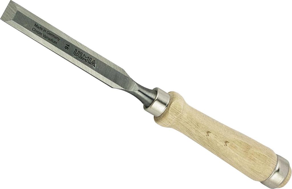 ULMIA Stechbeitel 16 mm 300 mm hellem Holzheft zur Bearbeitung von Holz 164-16