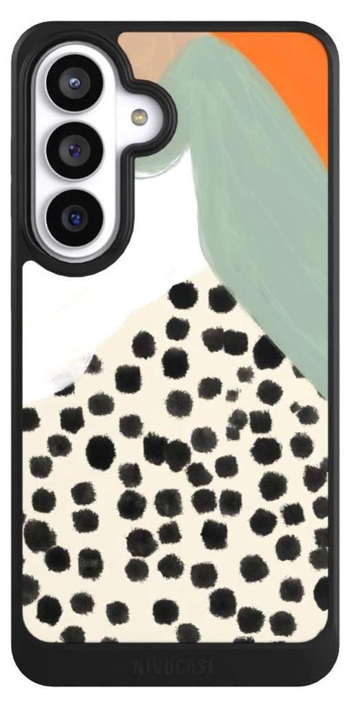 NIVOCASE Hülle für Samsung Galaxy S26+ Handyhülle NIVOcore Case Schwarz Abstrakt Boho Kunst