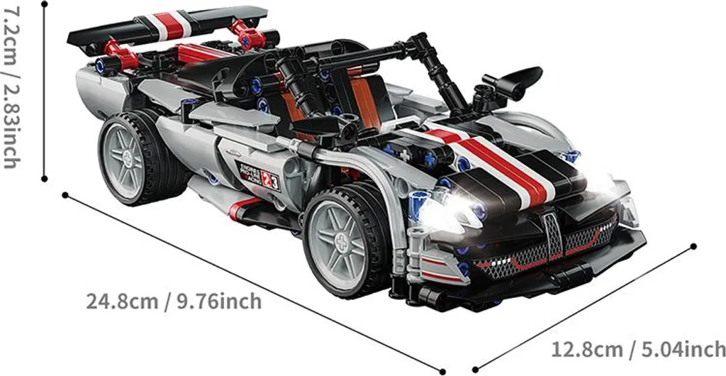 Kit Voiture de Course Pull-Back Challenge de Construction Haute Précision - 3