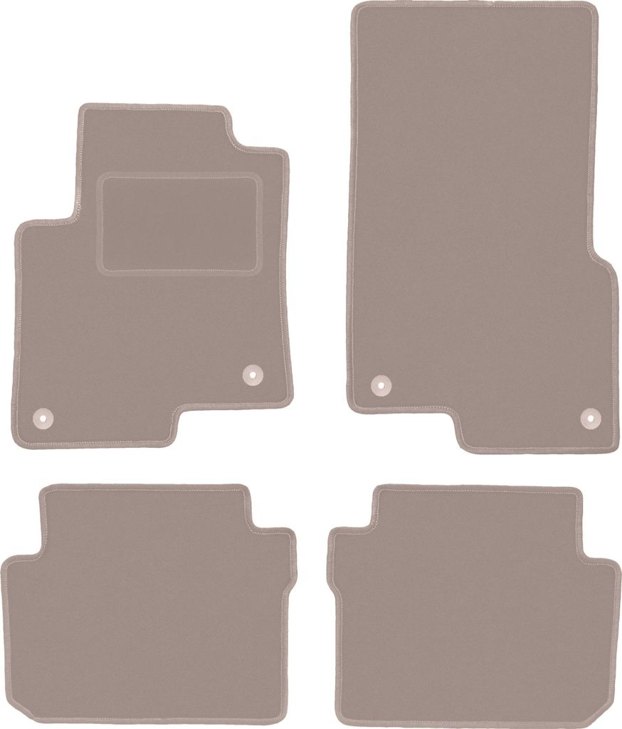 Velours-Autoteppiche für: Smart Forfour und Hatchback (2004-2007) Beige