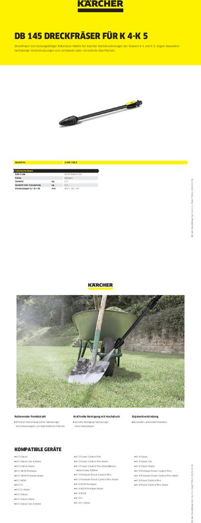 Kärcher DB 145 Dreckfräser für K 4-K 5 Produktbild 5