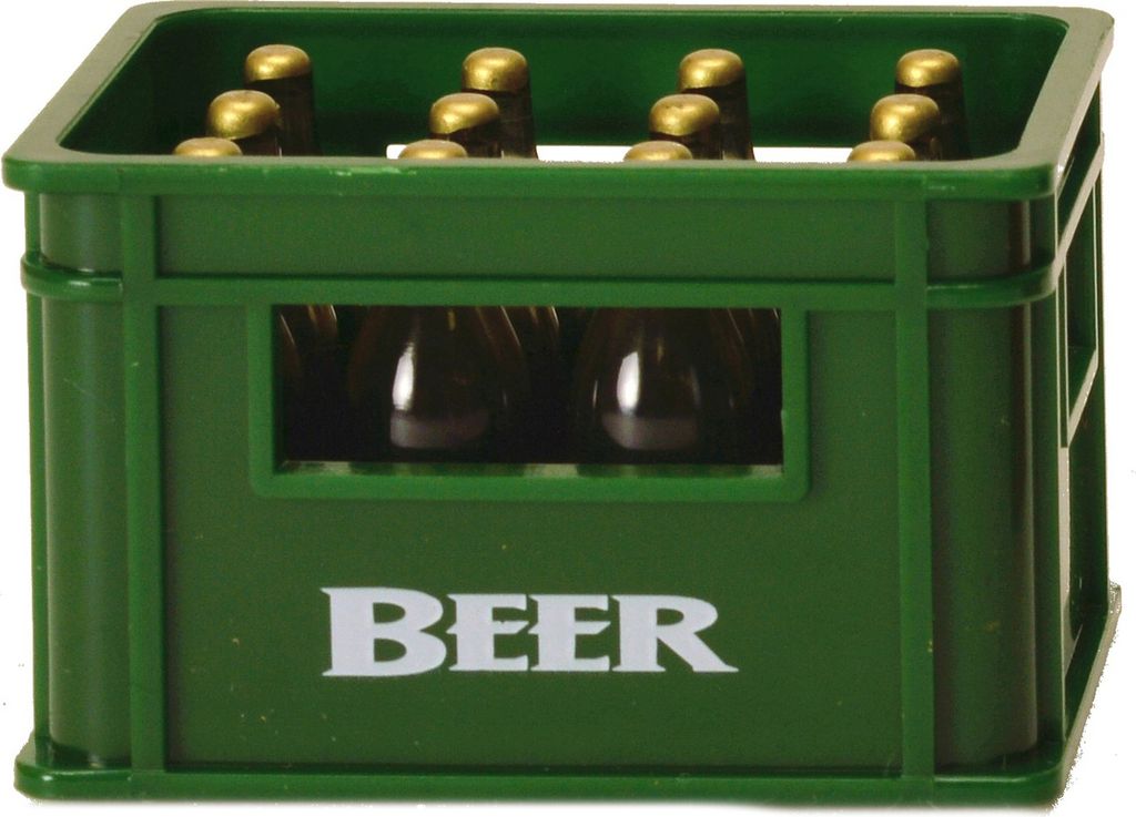 Ouvre-bouteille caisse de bière avec aimant en vert Image du produit 