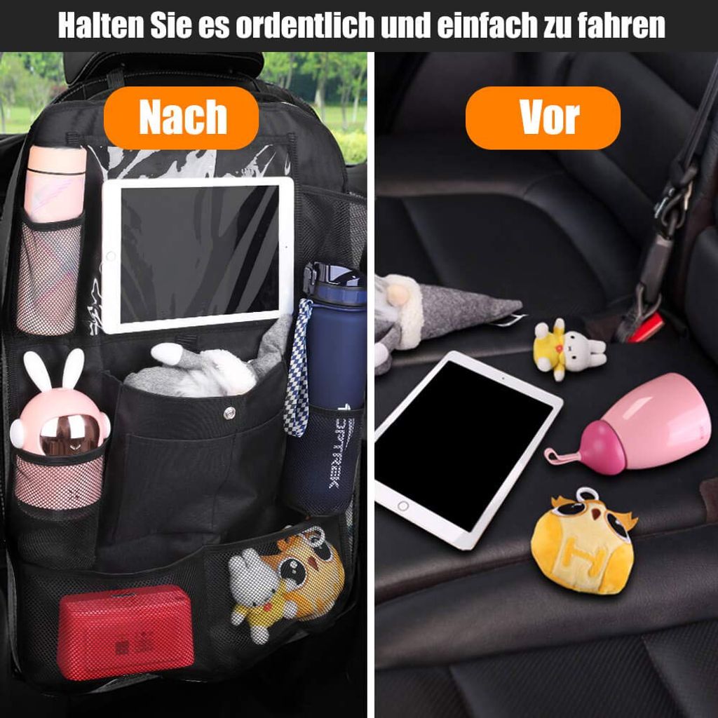 2 Stück Auto Rückenlehnenschutz Sitzschoner KFZ Rücksitzschoner Kindersitz Matte 