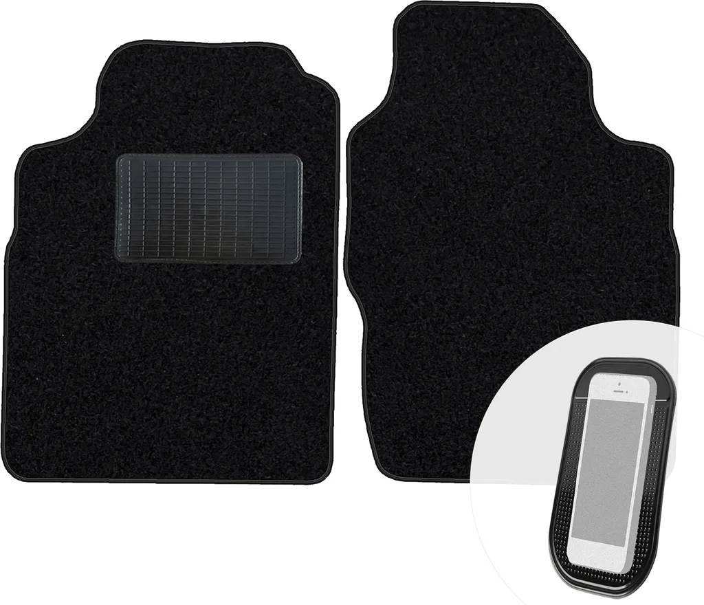 Tappetini per Ford Escort 95-00 Velluto Nero moto-MOLTICO - Set 2 Pezzi