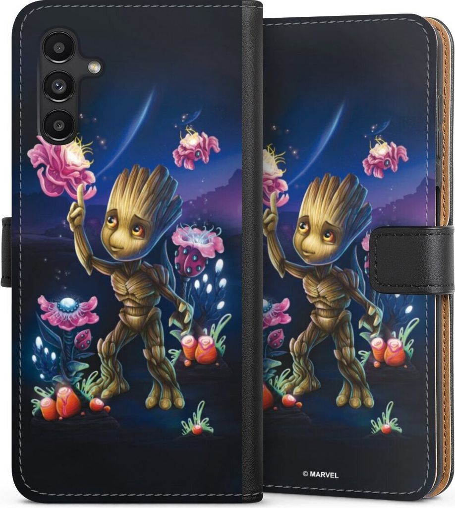DeinDesign Klapphülle für Samsung Galaxy A04s Handytasche Lederhülle Tasche Marvel Guardians Of The Galaxy Baby Groot