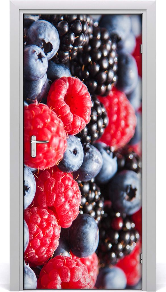 Tulup Türaufkleber 95x205 cm Dekorative Aufkleber Selbstklebend Wasserdichte Tapete Abnehmbar Schlafzimmer Wohnzimmer Wohnkultur - Beeren