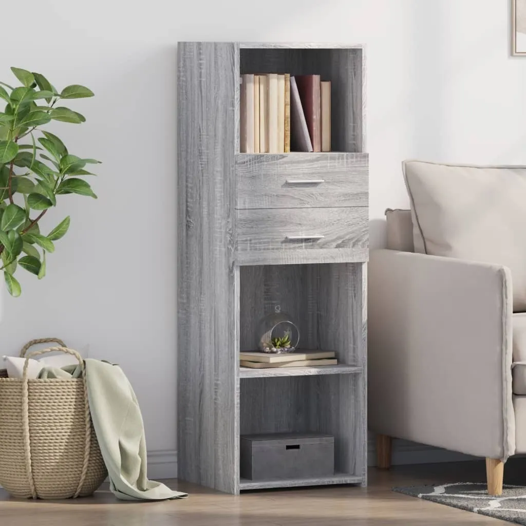 Credenza Grigio Sonoma 40x42,5x124 cm: Mobiletto Salvaspazio e Robusto - 2