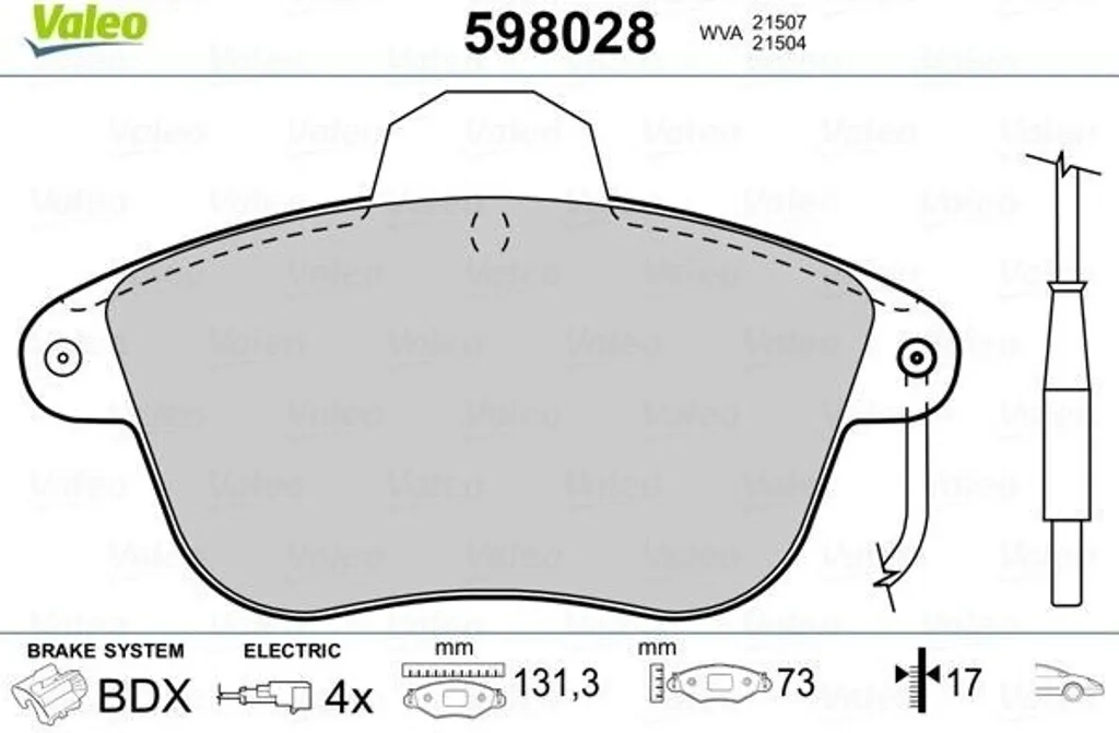 Plaquettes de frein Clio II Valeo 598028 : sécurité et confort de route
