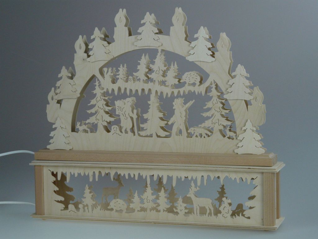 Original Erzgebirgischer Marken Schwibbogen Lichterbogen 50 x 43 cm K50-0_58