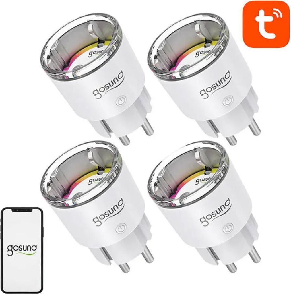 Gosund EP2 WiFi smart socket, 4 pieces (four-pack) 10A Tuya Produktbild 