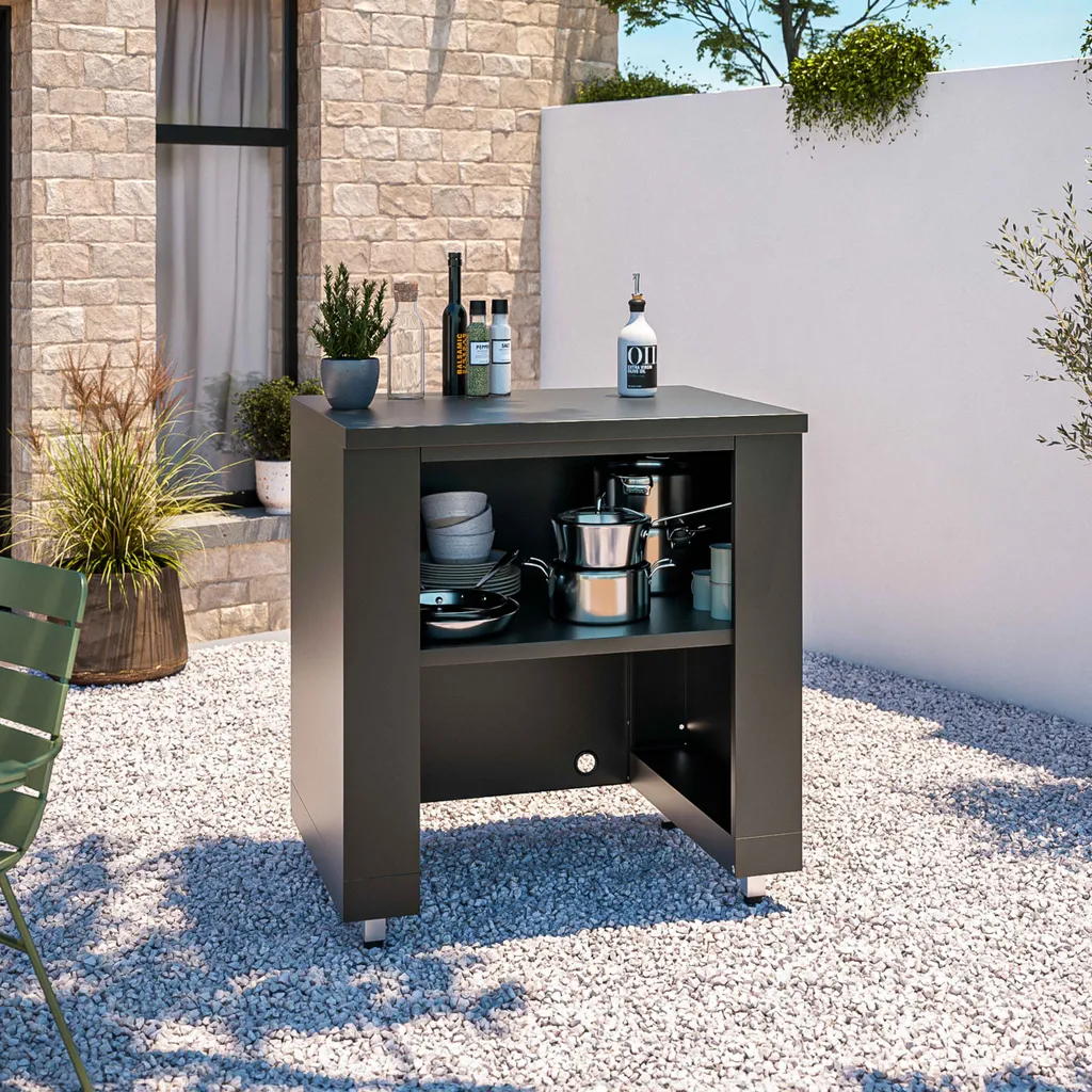 Meuble de préparation pour barbecue et plancha Oviala Memphis étagère