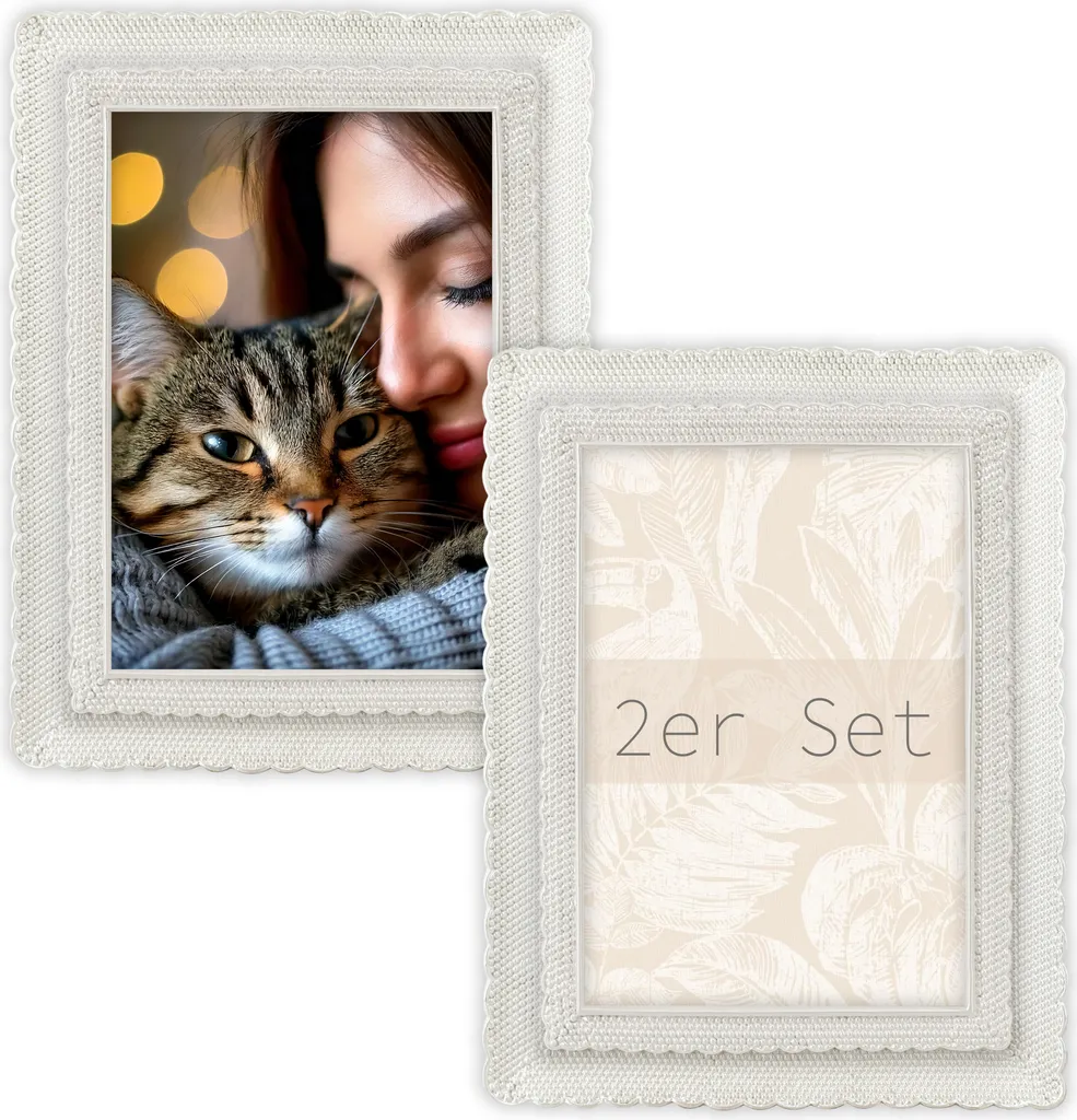 Idea Regalo: Set Cornici Foto Vintage 15x20 - Portafoto Resina 3D