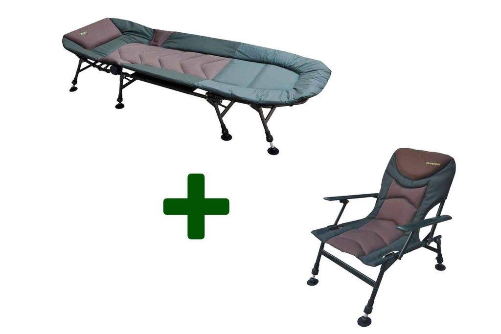 MK 5 Seasons 8leg Bedchair + Pro Carp Chair