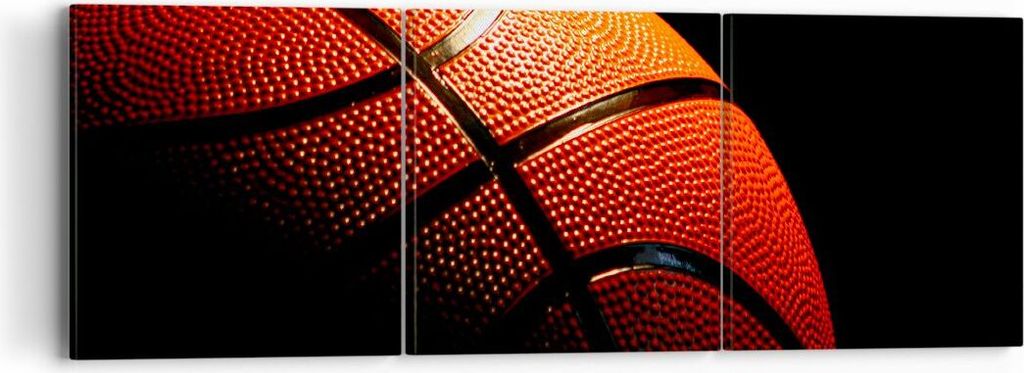 Bild auf Leinwand - Leinwandbild - Basketball Spiel Sport - 90x30cm - Wand Bild - Wanddeko - Leinwanddruck - Bilder - Kunstdruck - Wanddekoration -...