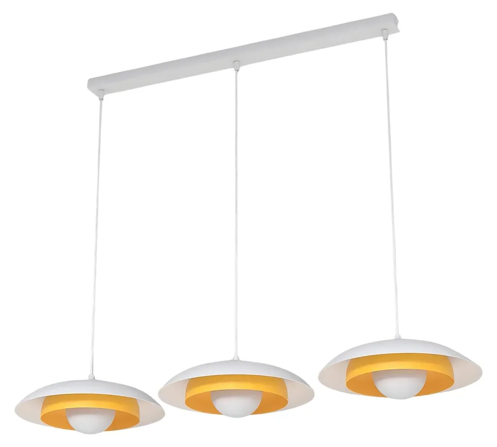 Suspension SKIN Blanche et Orange Emibig 3xG9 Métal 120x95x30 cm IP20