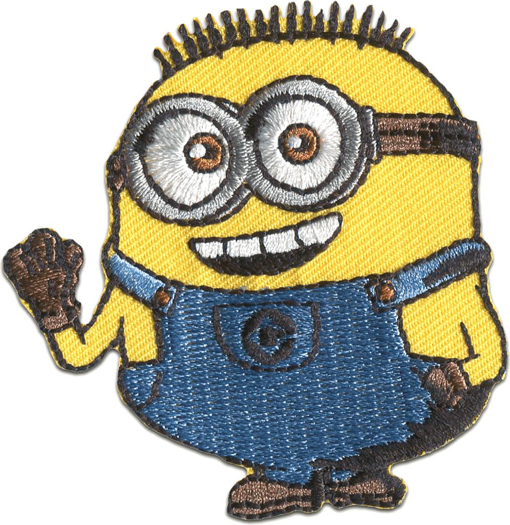 Minions Ich Einfach unverbesserlich dick - Aufnäher, Bügelbild, Aufbügler, Applikationen, Patches, Flicken, zum aufbügeln, Größe: 6 x 6 cm